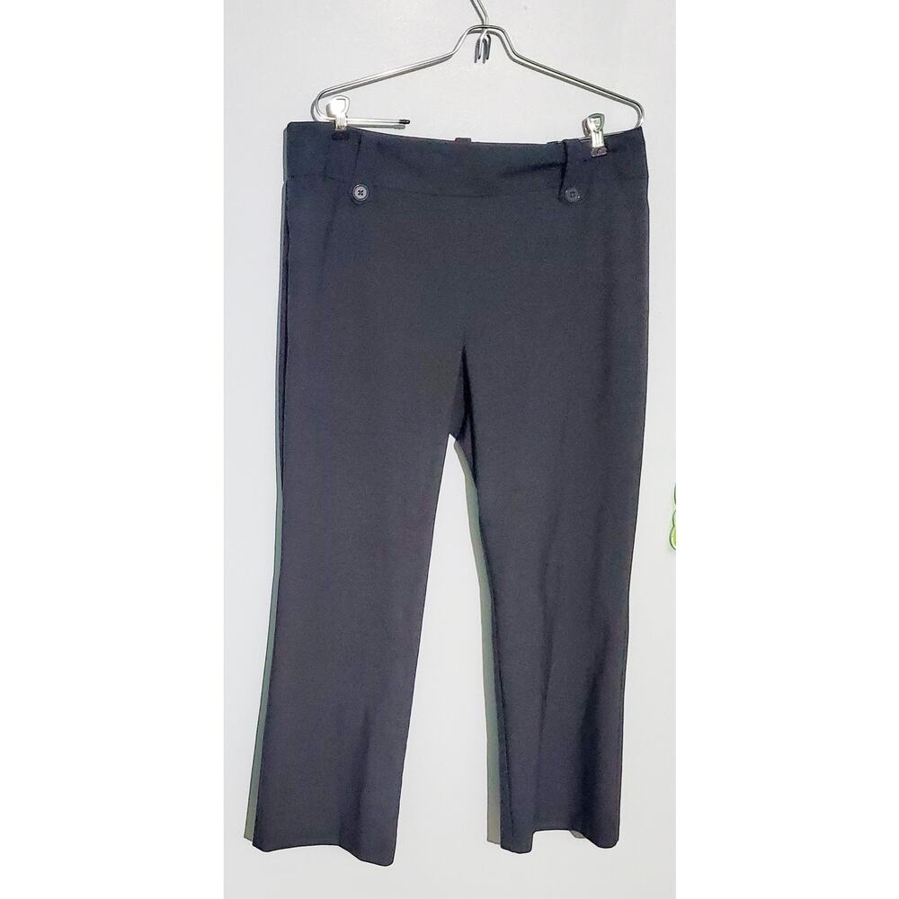 😺 Rekucci Womens Gray Stretch Pants Size 16 Petite Classic Scandi Minimalist